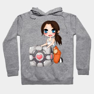 Chell and Companion cube Hoodie